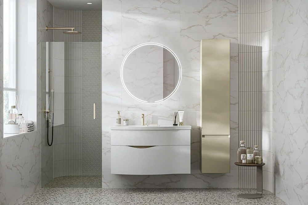 Шкаф-пенал Kerama Marazzi Cubo CUB.165Lh\LIM подвесной левый 165, лимо матовый — Изображение 7