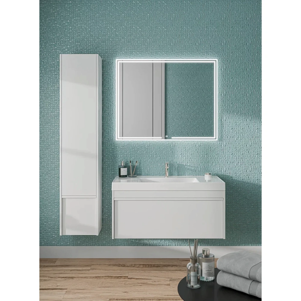 Шкаф-пенал Kerama Marazzi Modula MOD.165\WHT подвесной 165 с дверцей и ящиком, белый глянцевый — Изображение 7