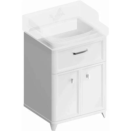 Тумба под раковину Kerama Marazzi Pompei PO.M.60.1\WHT напольная 60, белая глянцевая Тумба под раковину Kerama Marazzi Pompei PO.M.60.1\WHT напольная 60, белая глянцевая
