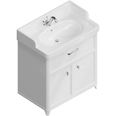Тумба под раковину Kerama Marazzi Pompei PO.M.80.1\WHT напольная 80, белая глянцевая Тумба под раковину Kerama Marazzi Pompei PO.M.80.1\WHT напольная 80, белая глянцевая