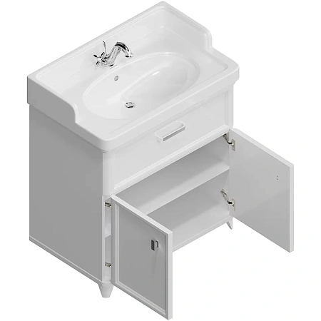 Тумба под раковину Kerama Marazzi Pompei PO.M.80.1\WHT напольная 80, белая глянцевая Тумба под раковину Kerama Marazzi Pompei PO.M.80.1\WHT напольная 80, белая глянцевая