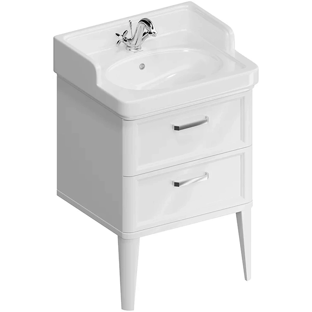 Тумба под раковину Kerama Marazzi Pompei PO.M.60.2\WHT напольная 60, белая глянцевая — Изображение 1