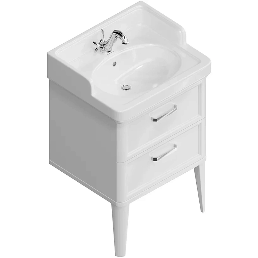 Тумба под раковину Kerama Marazzi Pompei PO.M.60.2\WHT напольная 60, белая глянцевая — Изображение 2