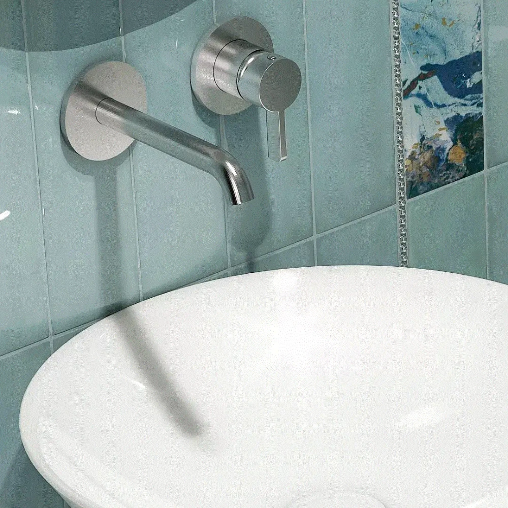 Смеситель для раковины Kerama Marazzi Linea 71028KM.21.018 настенный c внутр.частью, хром — Изображение 4
