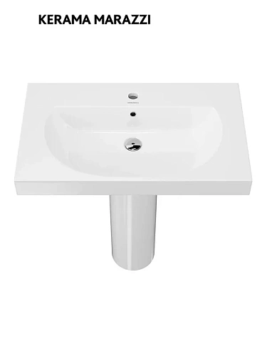 Раковина Kerama Marazzi Buongiorno BG.wb.60 подвесная/мебельная 60, белая глянцевая Раковина Kerama Marazzi Buongiorno BG.wb.60 подвесная/мебельная 60, белая глянцевая