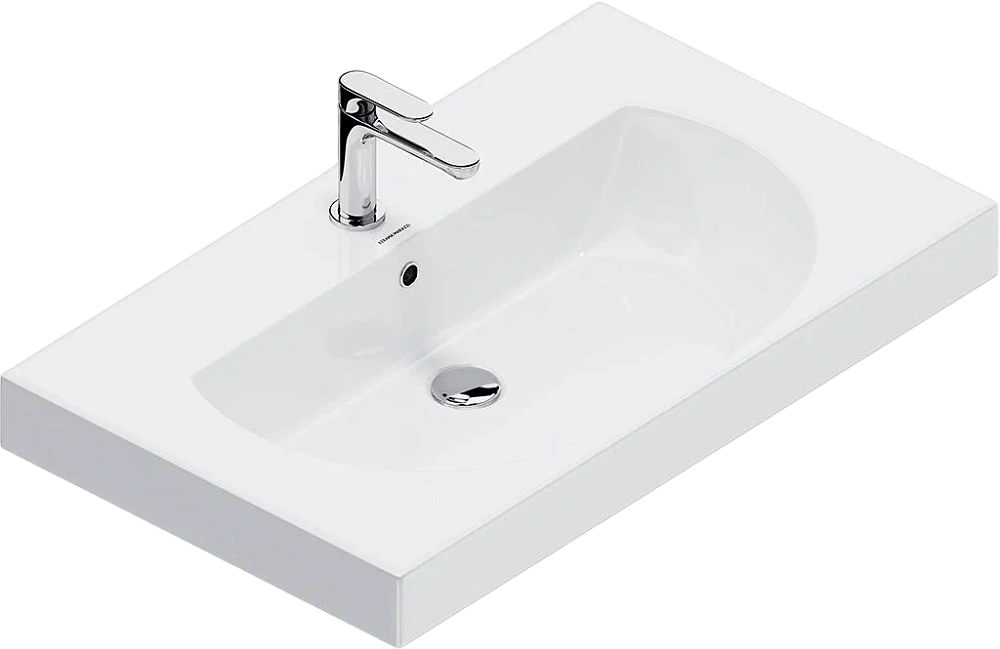 Раковина Kerama Marazzi Buongiorno BG.wb.80 подвесная/мебельная 80, белая глянцевая — Изображение 4