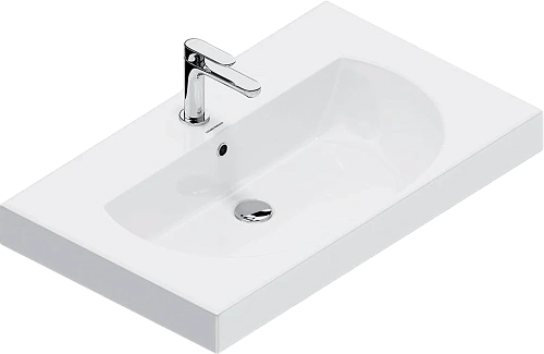 Раковина Kerama Marazzi Buongiorno BG.wb.80 подвесная/мебельная 80, белая глянцевая Раковина Kerama Marazzi Buongiorno BG.wb.80 подвесная/мебельная 80, белая глянцевая