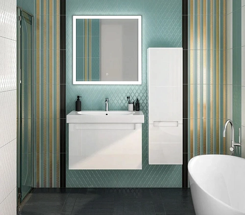 Раковина Kerama Marazzi Buongiorno BG.wb.80 подвесная/мебельная 80, белая глянцевая Раковина Kerama Marazzi Buongiorno BG.wb.80 подвесная/мебельная 80, белая глянцевая