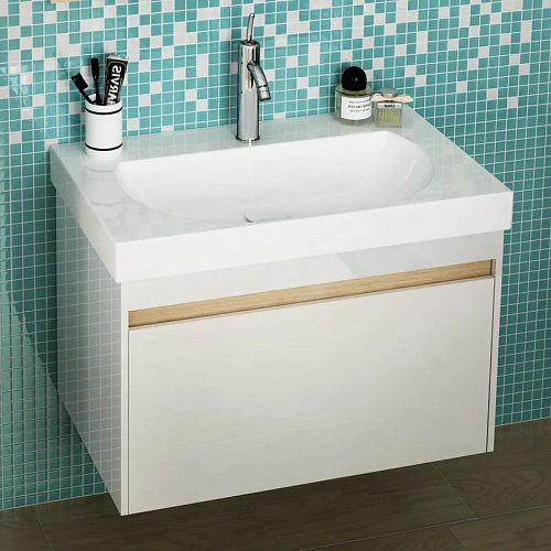 Раковина Kerama Marazzi Buongiorno BG.wb.80 подвесная/мебельная 80, белая глянцевая Раковина Kerama Marazzi Buongiorno BG.wb.80 подвесная/мебельная 80, белая глянцевая