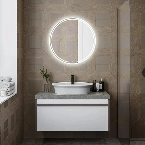 Зеркало Kerama Marazzi Mio MIO.mi.70D\WHT круглое с диммером 70, белое Зеркало Kerama Marazzi Mio MIO.mi.70D\WHT круглое с диммером 70, белое