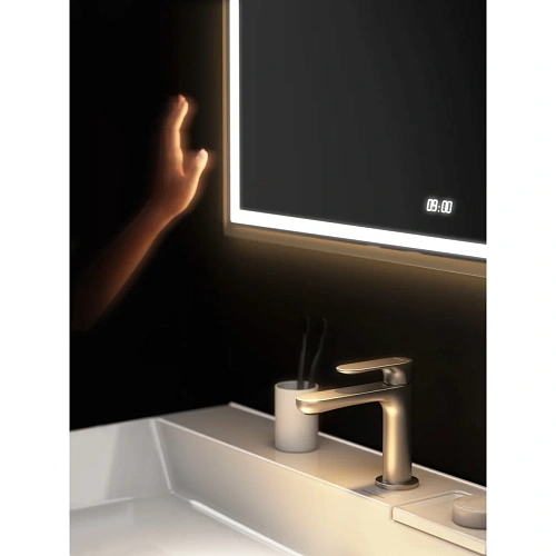 Зеркало Kerama Marazzi Tecno TE.mi.90.1 c LED 90 с макро линзой, с подсветкой, с функцией антизапотевание, белый глянцевый Зеркало Kerama Marazzi Tecno TE.mi.90.1 c LED 90 с макро линзой, с подсветкой, с функцией антизапотевание, белый глянцевый