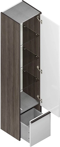 Шкаф-пенал Kerama Marazzi Modula MOD.165\AR подвесной 165 с дверцей и ящиком, арабика Шкаф-пенал Kerama Marazzi Modula MOD.165\AR подвесной 165 с дверцей и ящиком, арабика