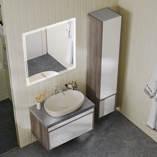 Шкаф-пенал Kerama Marazzi Modula MOD.165\AR подвесной 165 с дверцей и ящиком, арабика Шкаф-пенал Kerama Marazzi Modula MOD.165\AR подвесной 165 с дверцей и ящиком, арабика