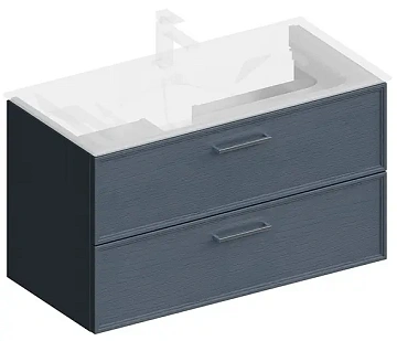 Тумба под раковину Kerama Marazzi Piano Classic PIA.CL.95\BLU.M подвесная 95 см, ясень синий матовый