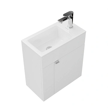 Тумба под раковину Kerama Marazzi LAT.50.1\WHT подвесная Lato 50 с дверцей, белый глянцевый