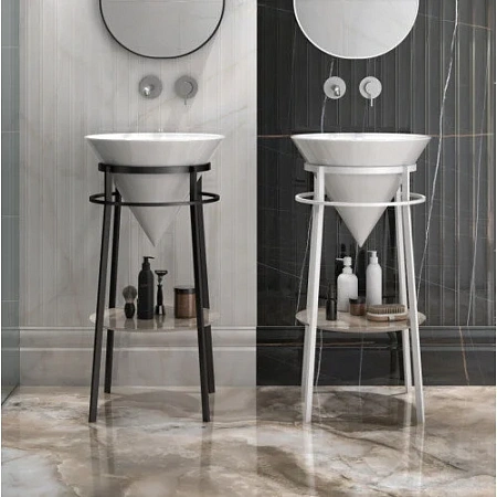 Консоль под раковину Kerama Marazzi Cono CO.44\WHT.M напольная 44, белая матовая Консоль под раковину Kerama Marazzi Cono CO.44\WHT.M напольная 44, белая матовая