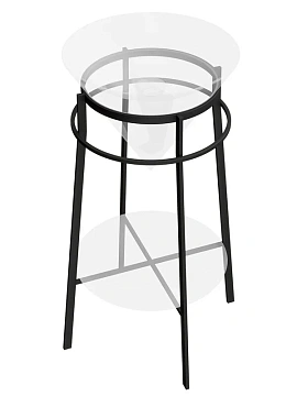 Консоль под раковину Kerama Marazzi Cono CO.44\BLK.M напольная 44, черная матовая