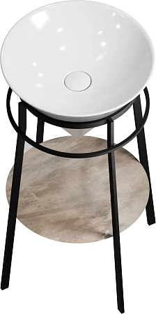 Консоль под раковину Kerama Marazzi Cono CO.44\BLK.M напольная 44, черная матовая Консоль под раковину Kerama Marazzi Cono CO.44\BLK.M напольная 44, черная матовая