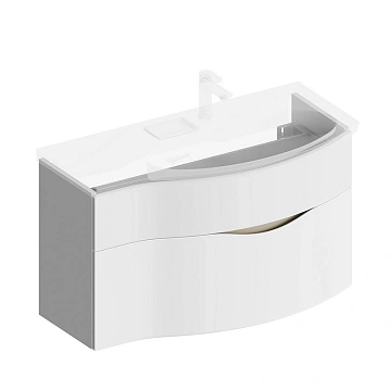 Тумба под раковину Kerama Marazzi Riva 100 см RV.100Rh\WHT.M правая, белая матовая