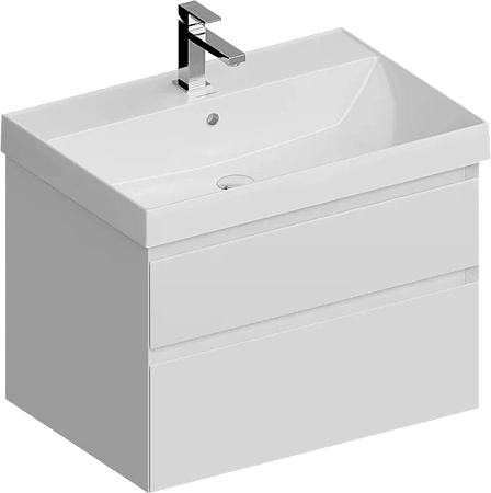 Тумба под раковину Kerama Marazzi CUB.70.2\WHT.M подвесная Cubo с ящиками 70, белая матовая