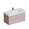 Тумба под раковину Kerama Marazzi CUB.100.2\MAL подвесная Cubo с ящиками 100, мальва матовая