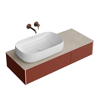 Тумба под раковину Kerama Marazzi Magica MA.120.2\VR.M подвесная 120, венецианский красный матовый