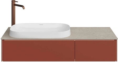 Тумба под раковину Kerama Marazzi Magica MA.120.2\VR.M подвесная 120, венецианский красный матовый Тумба под раковину Kerama Marazzi Magica MA.120.2\VR.M подвесная 120, венецианский красный матовый