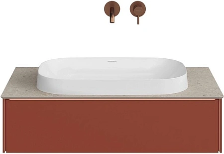 Тумба под раковину Kerama Marazzi Magica MA.90.1\VR.M подвесная 90, венецианский красный матовый Тумба под раковину Kerama Marazzi Magica MA.90.1\VR.M подвесная 90, венецианский красный матовый