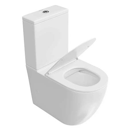 Шланговое подключение Kerama Marazzi Kerama Marazzi Sfera SF.wc.01 безободковый с крепежом и сиденьем, белый глянцевый Шланговое подключение Kerama Marazzi Kerama Marazzi Sfera SF.wc.01 безободковый с крепежом и сиденьем, белый глянцевый