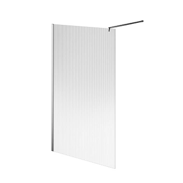 Душевая перегородка Kerama Marazzi Cristallo CT.120.WI.CR с рифленым стеклом, 120х210, хром