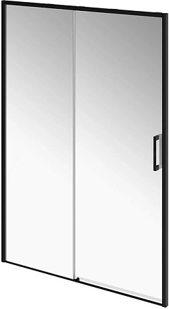 Душевая дверь Kerama Marazzi Lindo 140х195 LN.140.SD.BLK.M раздвижная с функцией плавного открывания и закрывания, матовый черный
