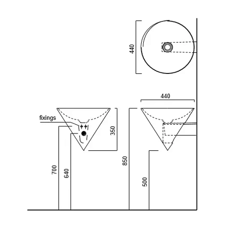 Кронштейн для раковины Kerama Marazzi Cono F.WB.CO белый Кронштейн для раковины Kerama Marazzi Cono F.WB.CO белый