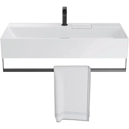 Полотенцедержатель Kerama Marazzi Logica 90 LO.trl.90\BLK.M с крепежом, черный матовый Полотенцедержатель Kerama Marazzi Logica 90 LO.trl.90\BLK.M с крепежом, черный матовый