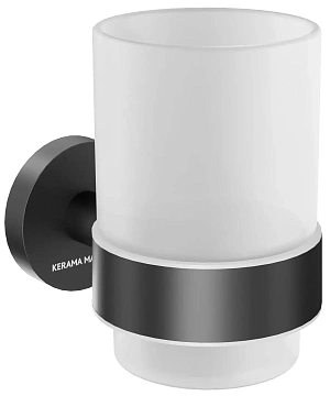 Стакан Kerama Marazzi Изола IS.02.KM.BLK.M подвесной, черный матовый
