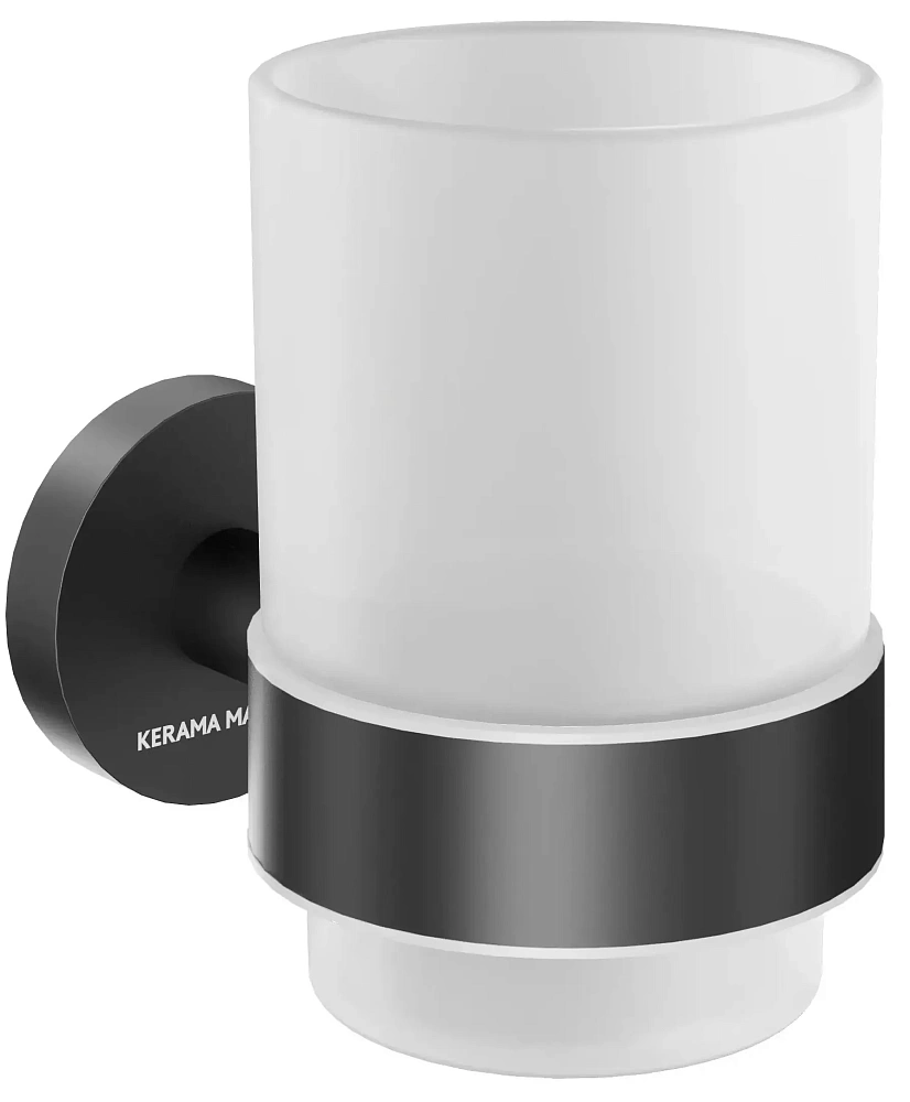 Стакан Kerama Marazzi Изола IS.02.KM.BLK.M подвесной, черный матовый — Изображение 1