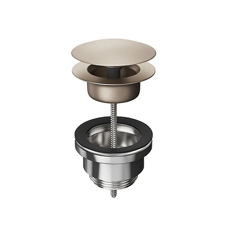 Донный клапан Kerama Marazzi 230KM.M0.071 клик-клак для раковины, золотой атласный Донный клапан Kerama Marazzi 230KM.M0.071 клик-клак для раковины, золотой атласный