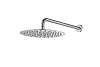 Верхний душ Boheme UNO 422-TOP-NB Nickel Brush 30 см
