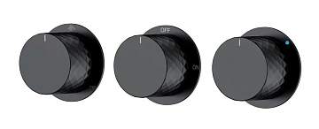 Смеситель для душа Boheme STICK DIAMOND 124-3-B.1 BLACK 3-х проходной, встроенный