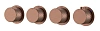 Смеситель для душа Boheme STICK DIAMOND 124-T-5-BRB.1 BRUSHED BRONZE 5-проходной, встроенный с термостатом
