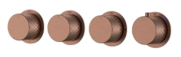 Смеситель для душа Boheme STICK DIAMOND 124-T-5-BRB.1 BRUSHED BRONZE 5-проходной, встроенный с термостатом