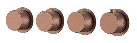 Смеситель для душа Boheme STICK DIAMOND 124-T-5-BRB.1 BRUSHED BRONZE 5-проходной, встроенный с термостатом Смеситель для душа Boheme STICK DIAMOND 124-T-5-BRB.1 BRUSHED BRONZE 5-проходной, встроенный с термостатом