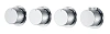 Смеситель для душа Boheme STICK DIAMOND 124-T-5-CR.1 CHROME 5-проходной, встроенный с термостатом
