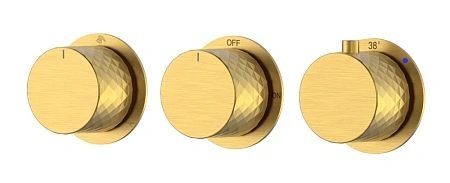 Смеситель для душа Boheme STICK DIAMOND 124-T-3-MG.1 MATT GOLD 3-проходной, встроенный с термостатом Смеситель для душа Boheme STICK DIAMOND 124-T-3-MG.1 MATT GOLD 3-проходной, встроенный с термостатом