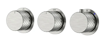 Смеситель для душа Boheme STICK DIAMOND 124-T-3-NB.1 NICKEL BRUSH 3-проходной, встроенный с термостатом