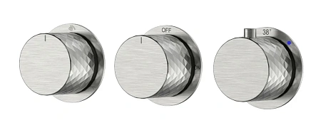 Смеситель для душа Boheme STICK DIAMOND 124-T-3-NB.1 NICKEL BRUSH 3-проходной, встроенный с термостатом Смеситель для душа Boheme STICK DIAMOND 124-T-3-NB.1 NICKEL BRUSH 3-проходной, встроенный с термостатом