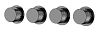 Смеситель для душа Boheme STICK DIAMOND 124-5-SGM.1 SHINE GUN METAL 5-проходной, встроенный