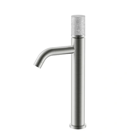 Смеситель для раковины Boheme STICK 122-NB-MR-GR NICKEL BRUSH MARBLE GREY