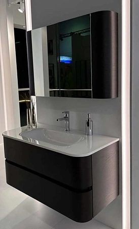 Тумба под раковину Armadi Art OVALE D 100 см 780-100-WN шпон WALNUT