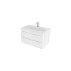 Тумба под раковину STYLE LINE Бергамо мини 80 СС-00002515 подвесная, люкс плюс антискрейтч белый глянец