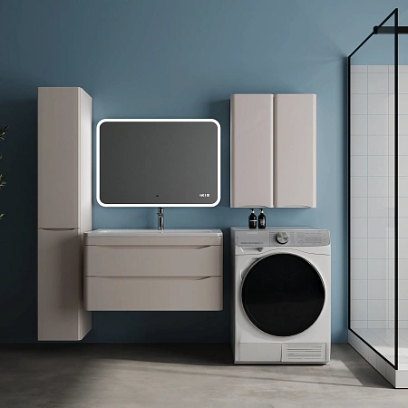 Тумба под раковину STYLE LINE Бергамо мини 90 СС-00002535 подвесная, люкс плюс антискрейтч карамель Тумба под раковину STYLE LINE Бергамо мини 90 СС-00002535 подвесная, люкс плюс антискрейтч карамель